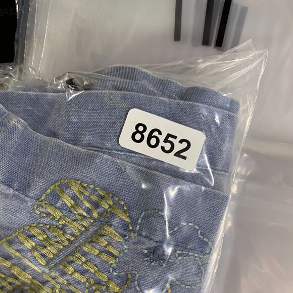 Susan Bristol Shirt Women PL Petite Blue Button Up Sleeveless Round Neck Casual - Picture 9 of 9